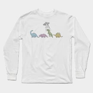 Dino Abduction (Kids) Long Sleeve T-Shirt